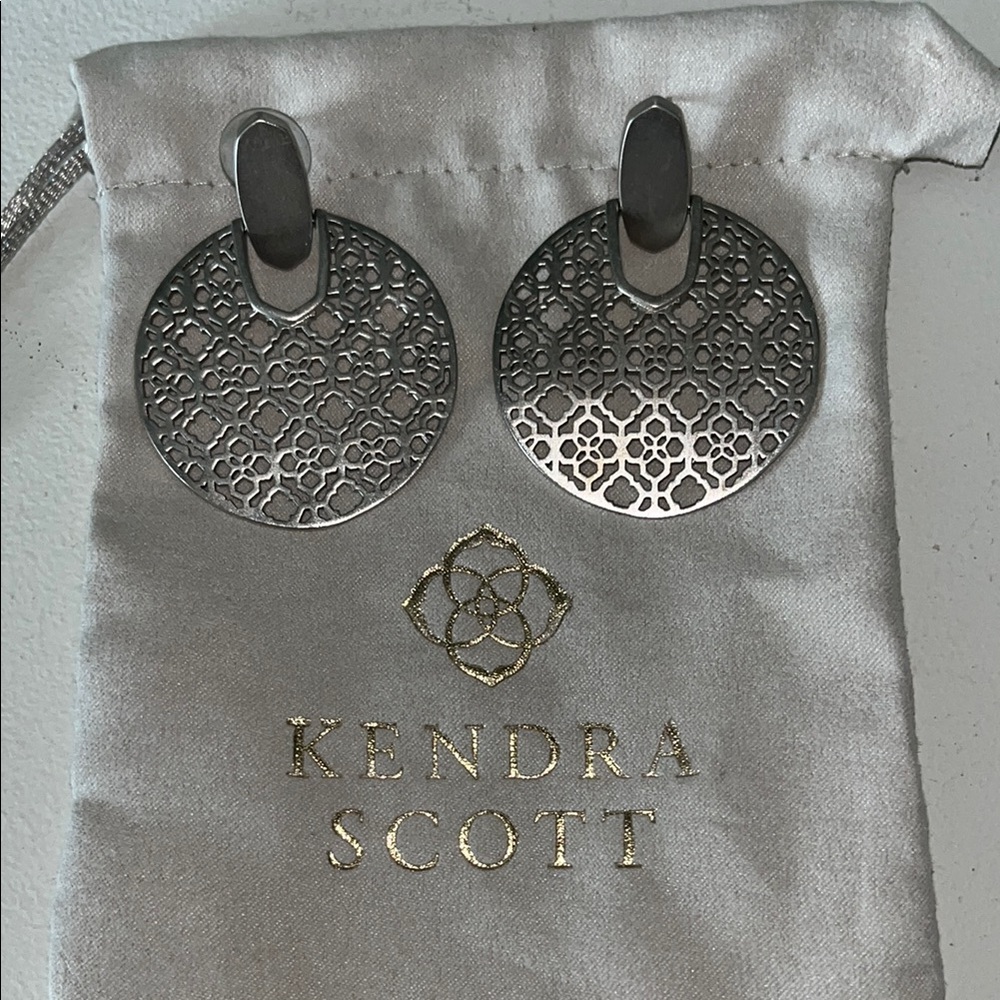 Kendra Scott Intricate Silver Earrings